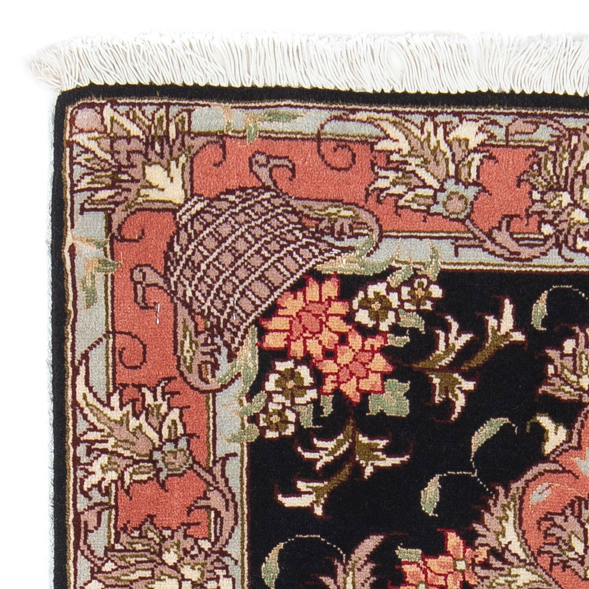 Alfombra Persa - Tabriz - Real - 90 x 60 cm - azul oscuro