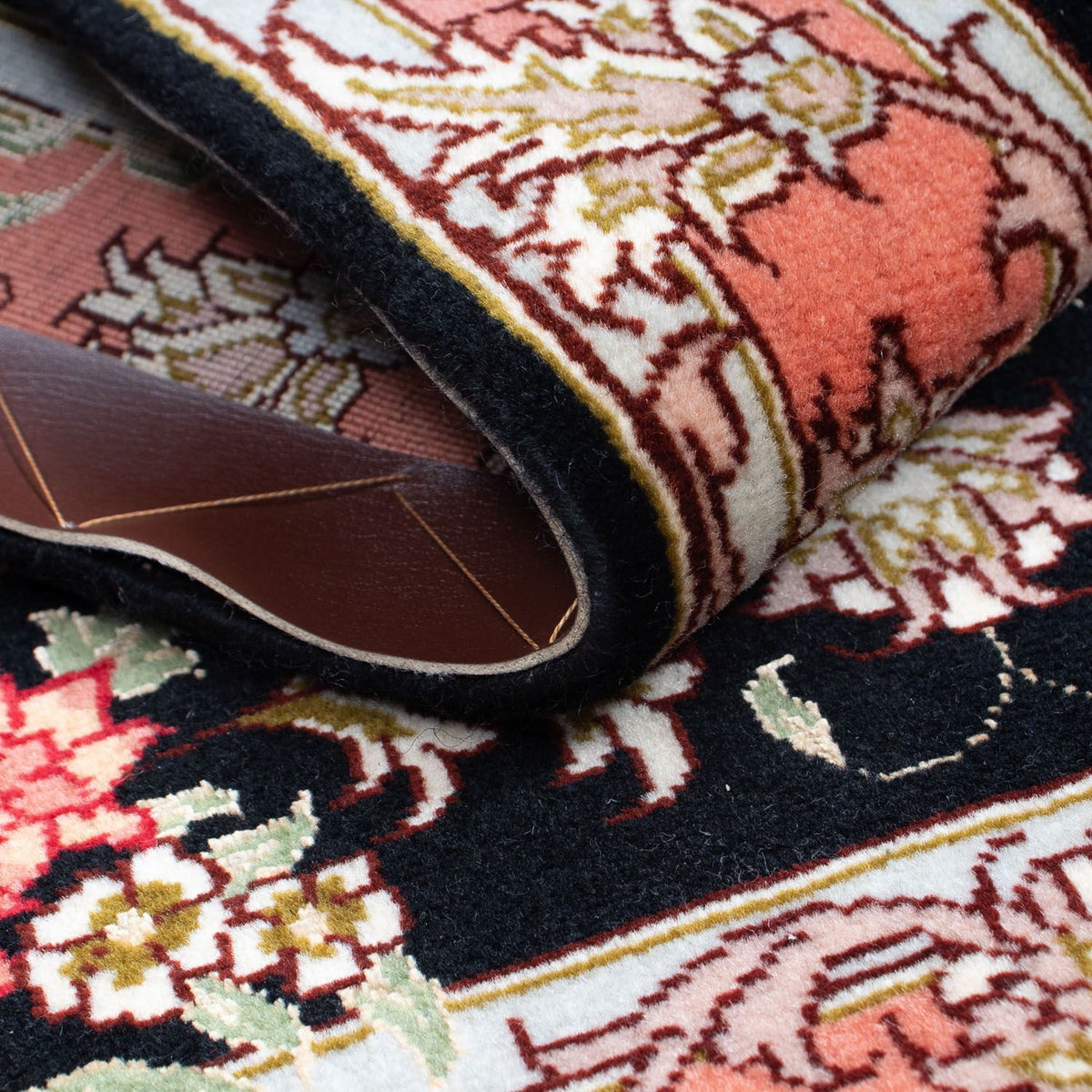 Alfombra Persa - Tabriz - Real - 90 x 60 cm - azul oscuro