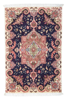 Alfombra Persa - Tabriz - Real - 90 x 60 cm - azul oscuro