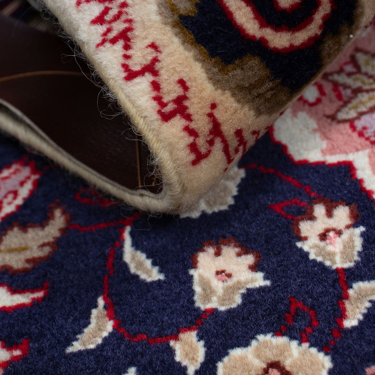 Alfombra Persa - Tabriz - Real - 90 x 60 cm - azul oscuro