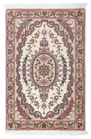Alfombra Persa - Tabriz - Real - 90 x 60 cm - beige