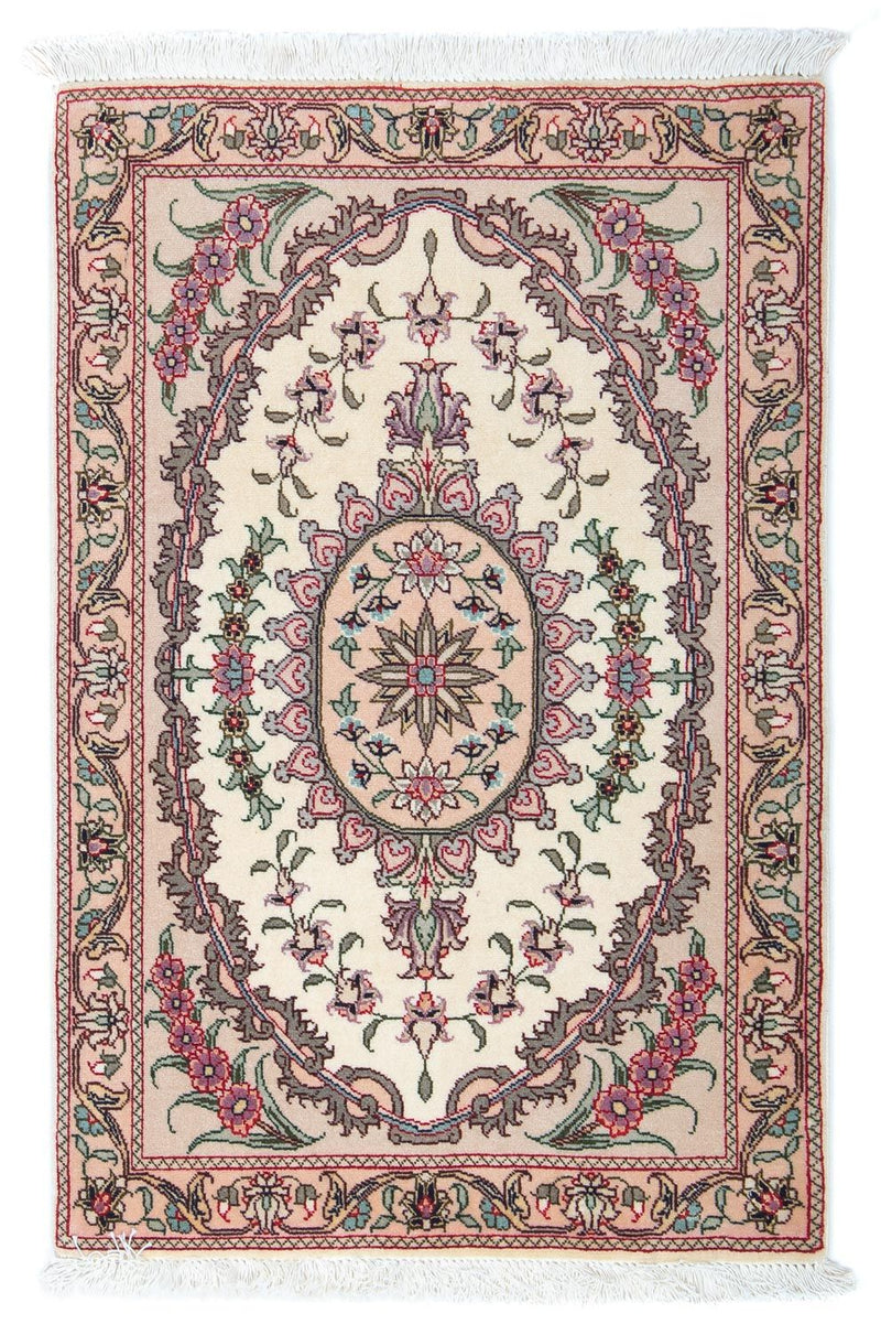 Alfombra Persa - Tabriz - Real - 90 x 60 cm - beige