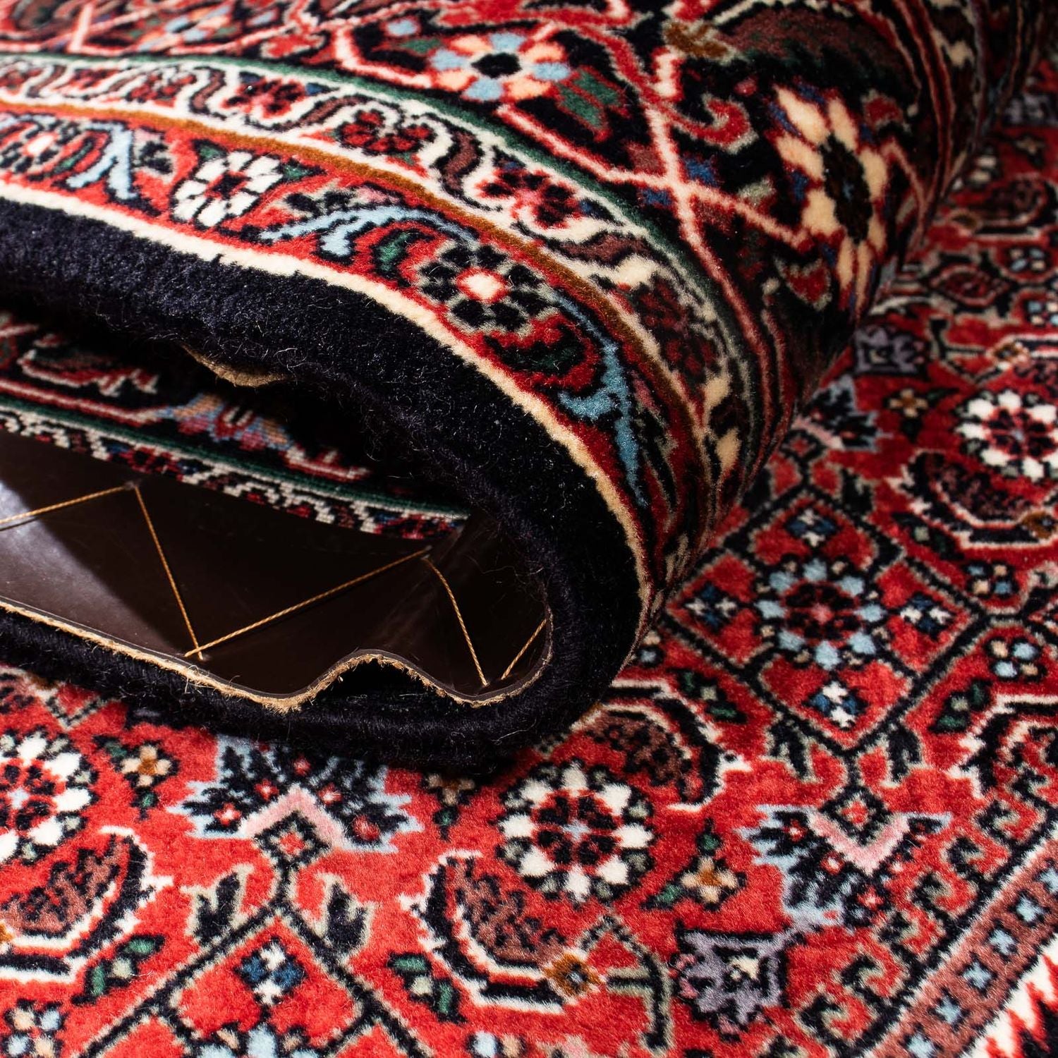 Alfombra persa - Bidjar - 241 x 170 cm - rojo oscuro