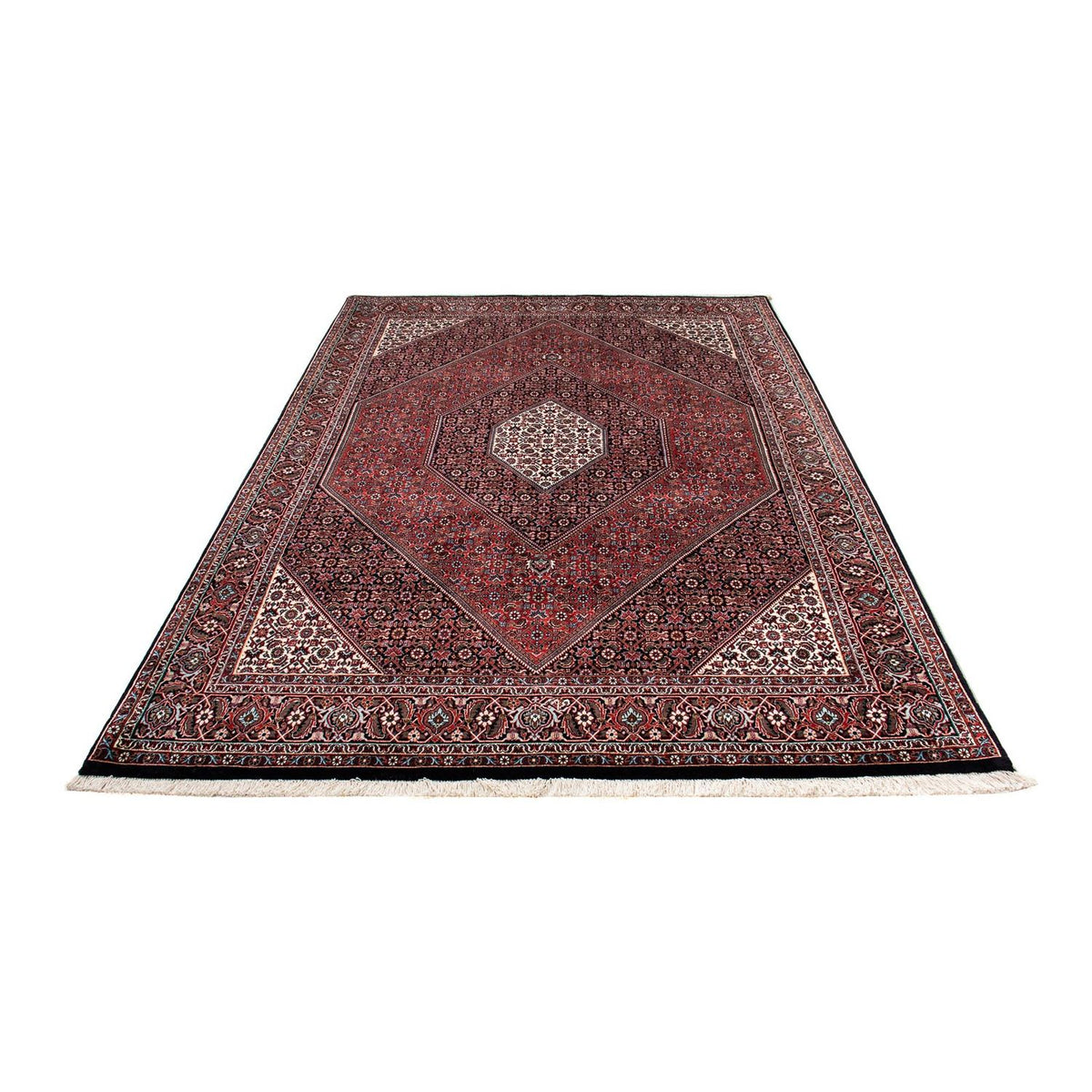 Alfombra persa - Bidjar - 241 x 170 cm - rojo oscuro