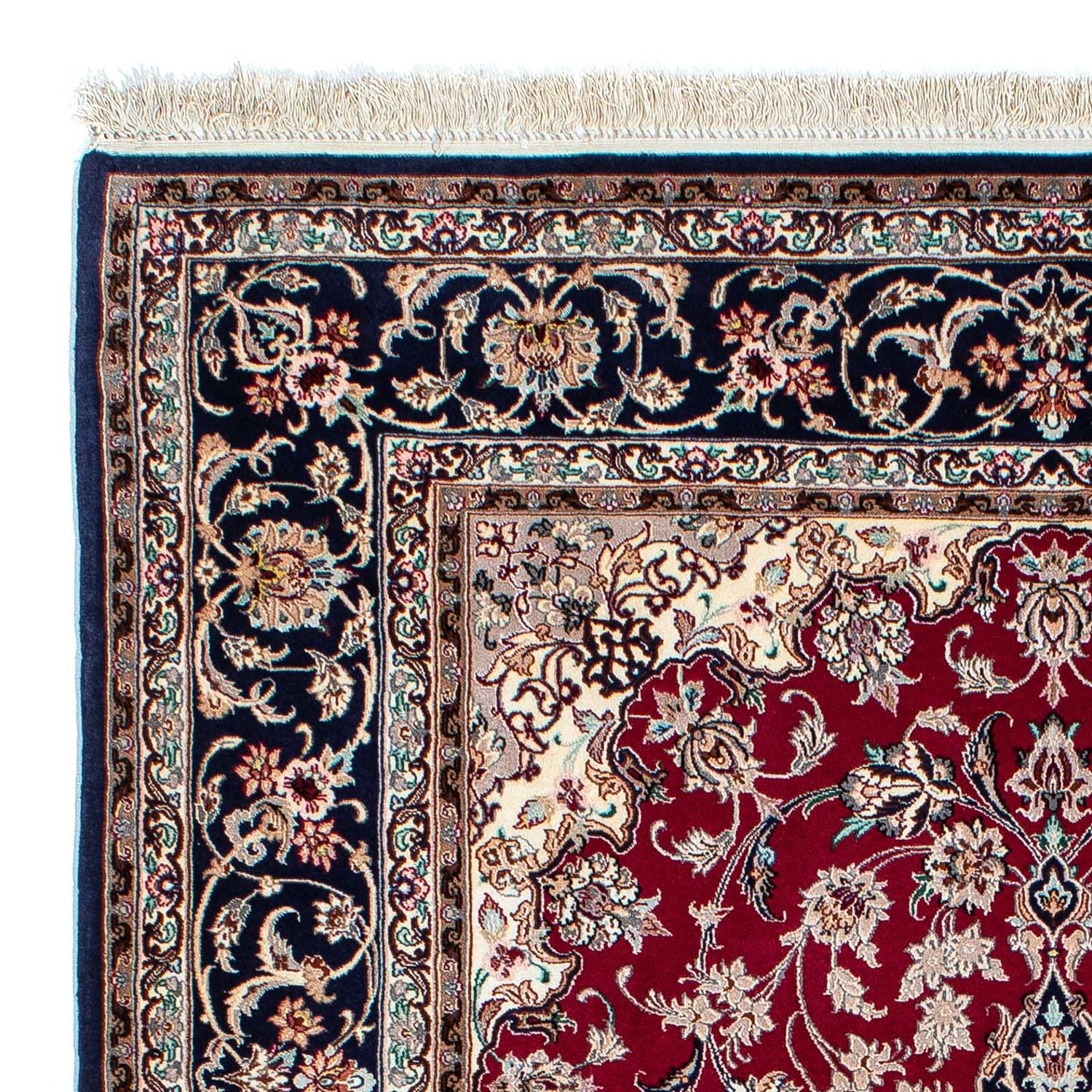 Alfombra de seda - Ghom Seda - Prima - 200 x 130 cm - rojo