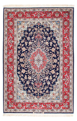 Alfombra Persa - Isfahan - Prima - 197 x 130 cm - azul oscuro