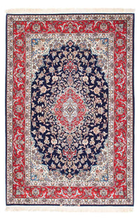 Alfombra Persa - Isfahan - Prima - 197 x 130 cm - azul oscuro