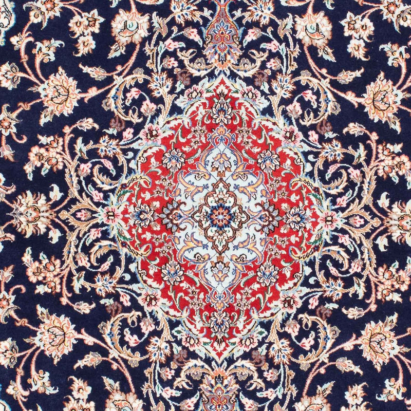 Alfombra Persa - Isfahan - Prima - 197 x 130 cm - azul oscuro