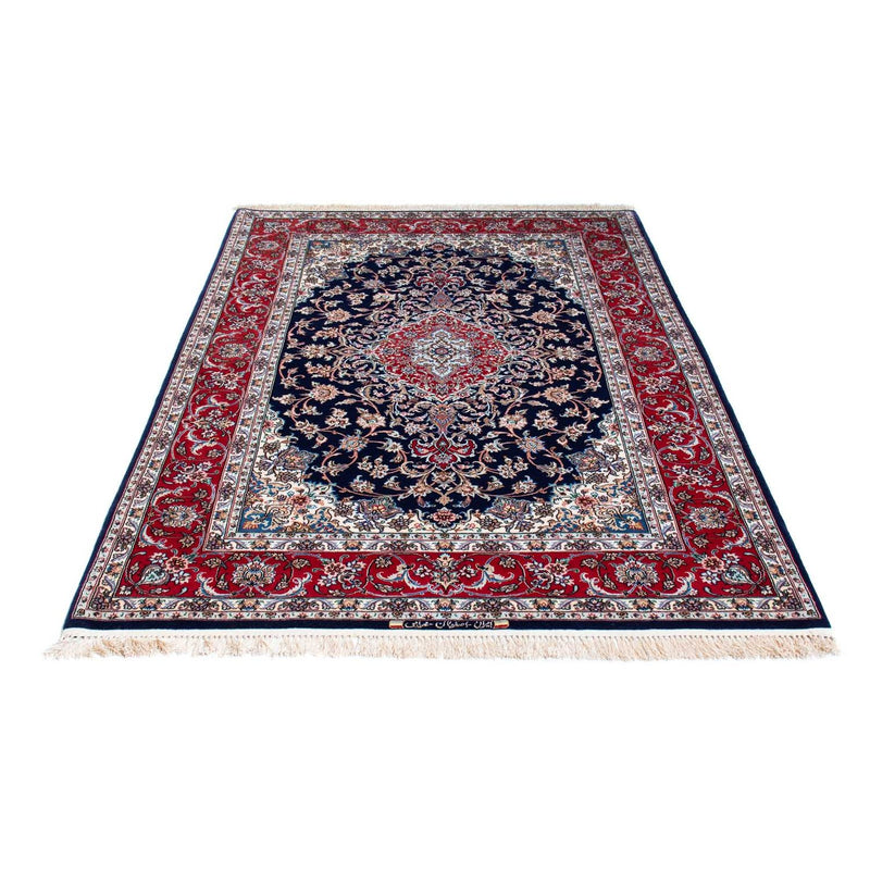 Alfombra Persa - Isfahan - Prima - 197 x 130 cm - azul oscuro