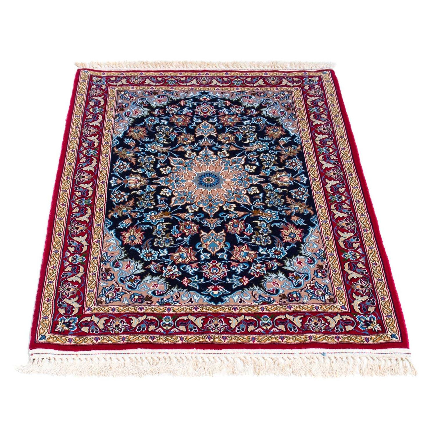 Alfombra Persa - Isfahan - Prima - 104 x 72 cm - azul oscuro