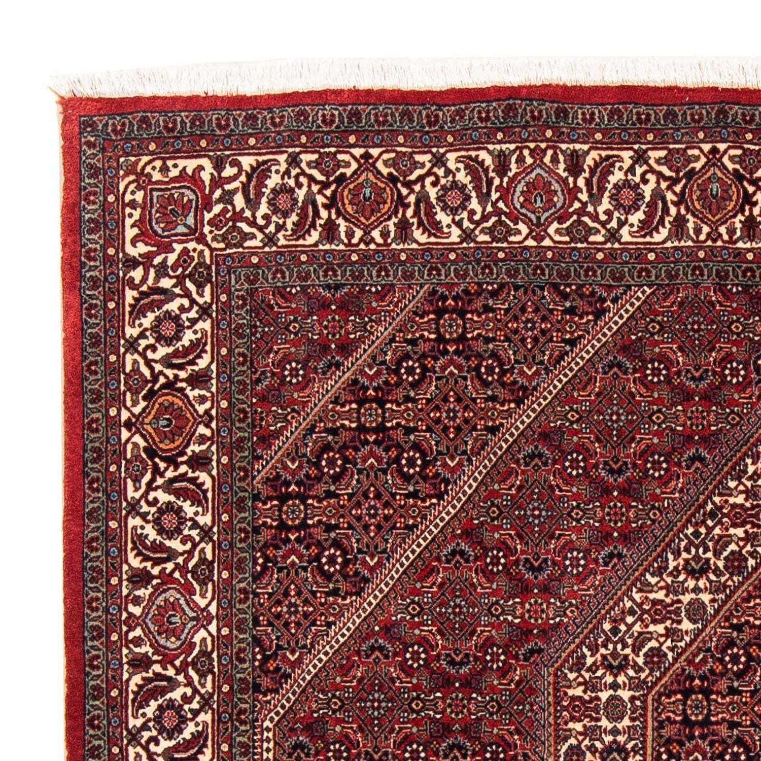 Alfombra persa - Bidjar cuadrado  - 152 x 148 cm - rojo oscuro