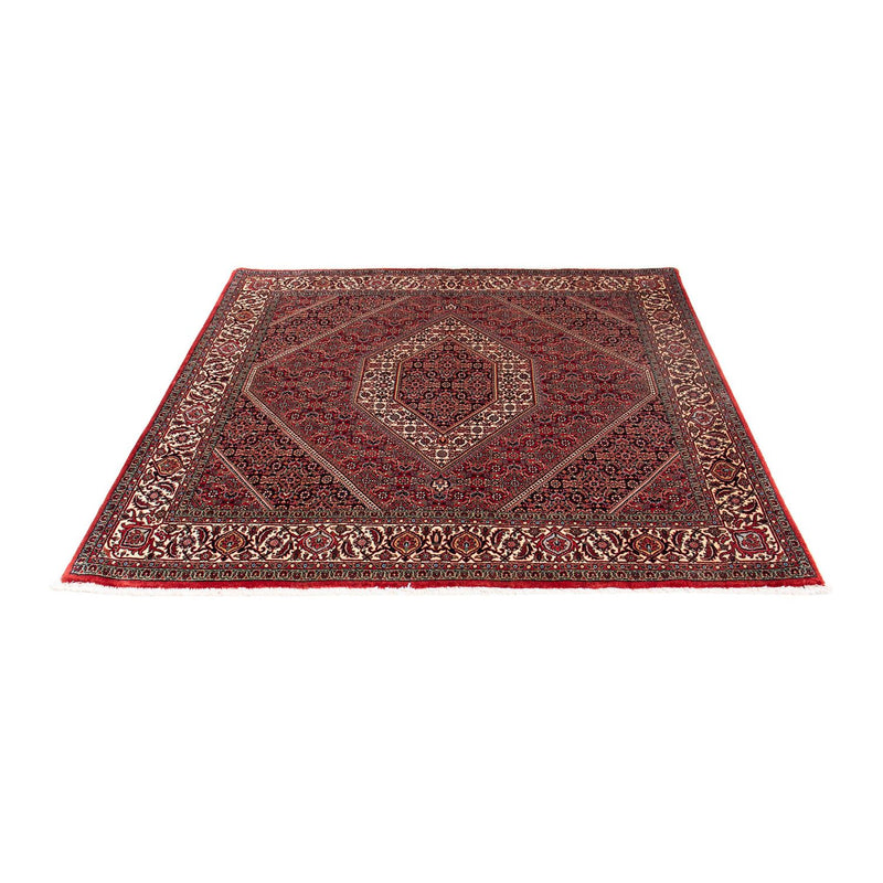 Alfombra persa - Bidjar cuadrado  - 152 x 148 cm - rojo oscuro