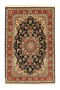Alfombra persa - Ghom - 152 x 103 cm - negro