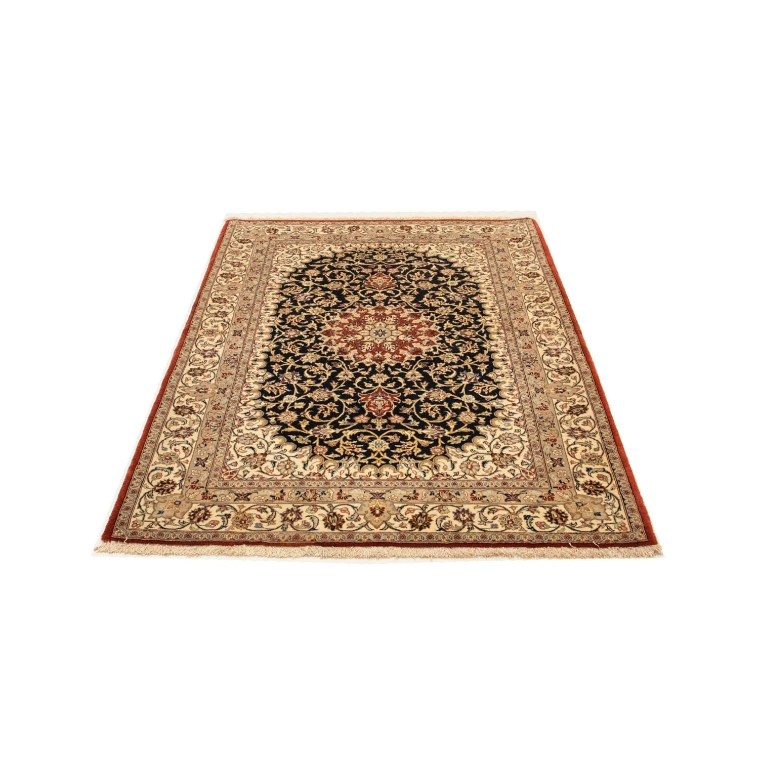 Alfombra persa - Ghom - 160 x 103 cm - negro
