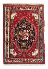 Alfombra Gabbeh - Persa Kashkuli - 88 x 61 cm - rojo