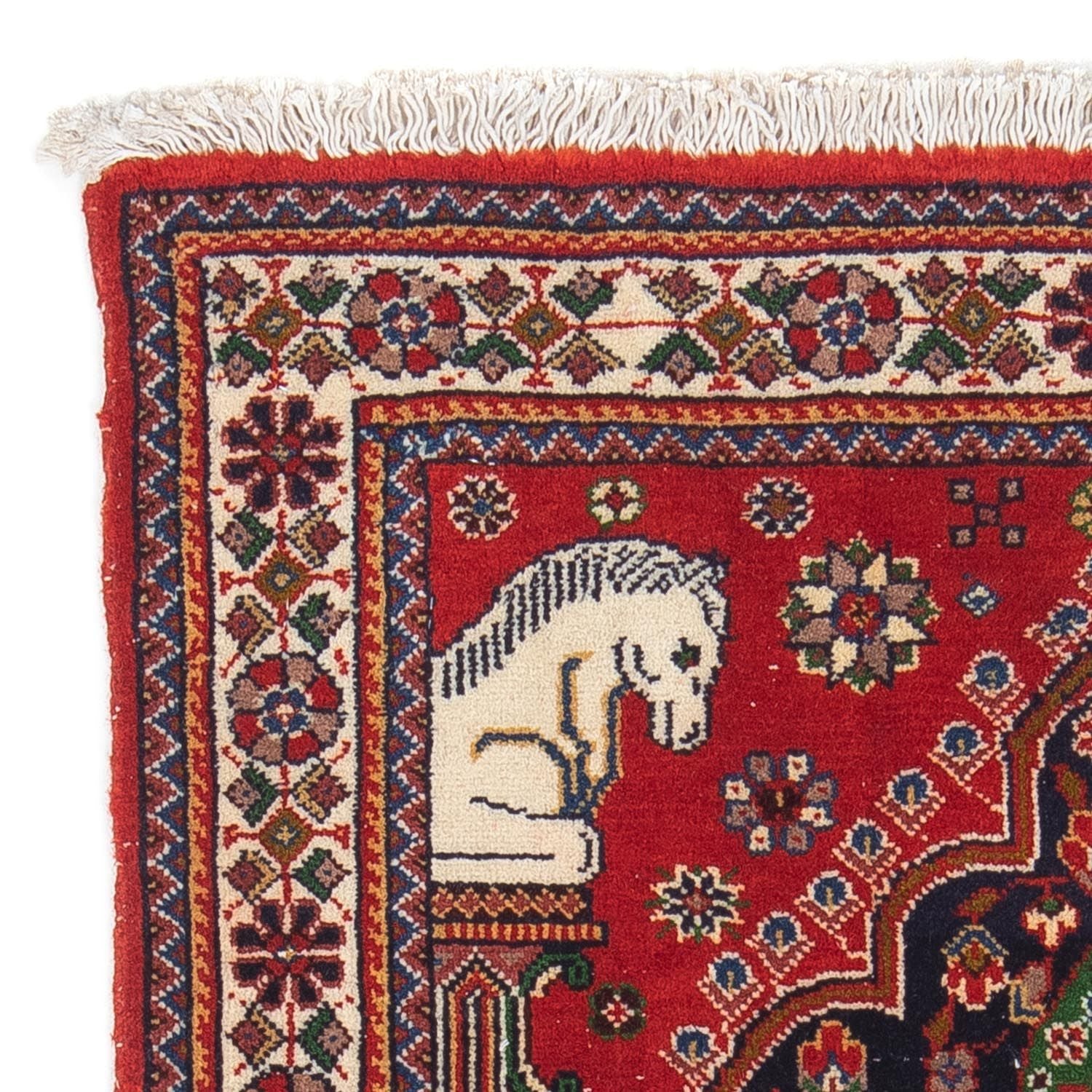 Alfombra Gabbeh - Persa Kashkuli - 88 x 61 cm - rojo