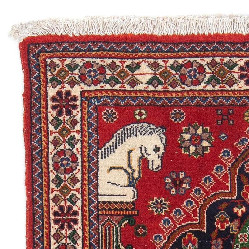 Alfombra Gabbeh - Persa Kashkuli - 88 x 61 cm - rojo