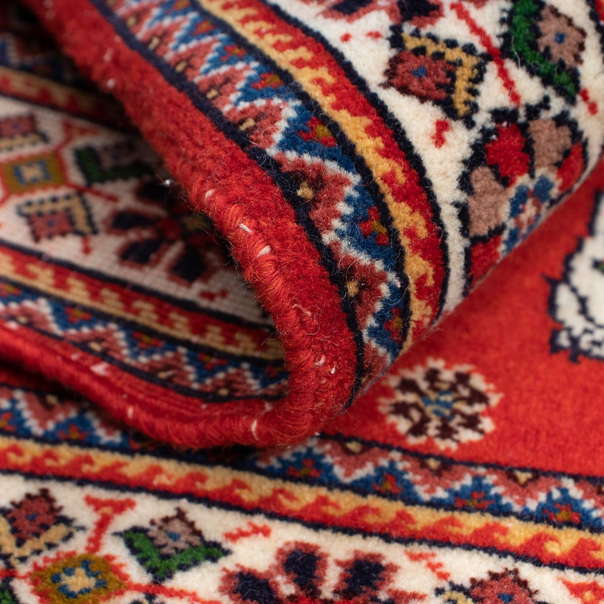 Alfombra Gabbeh - Persa Kashkuli - 88 x 61 cm - rojo