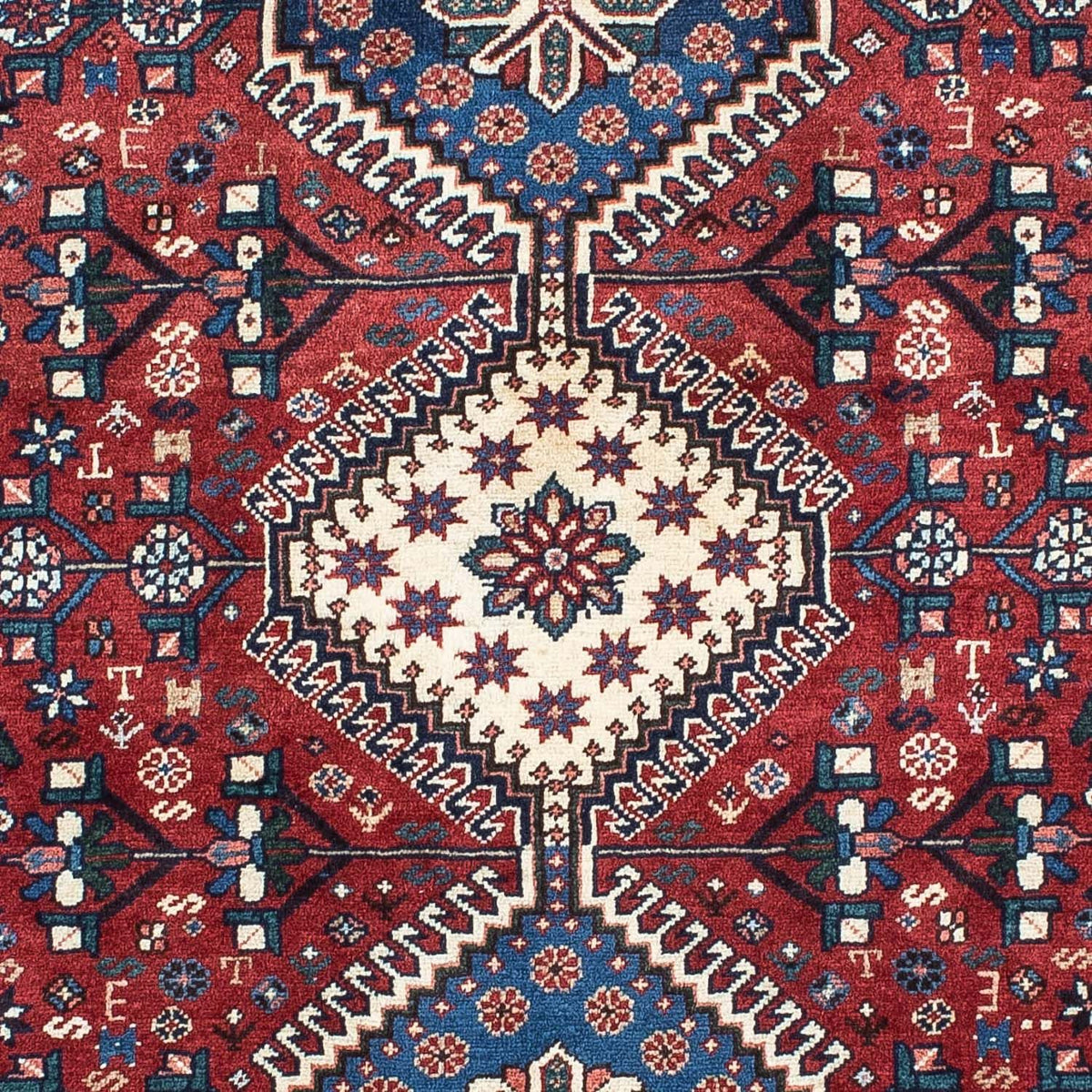 Alfombra persa - Nómada - 147 x 102 cm - rojo oscuro