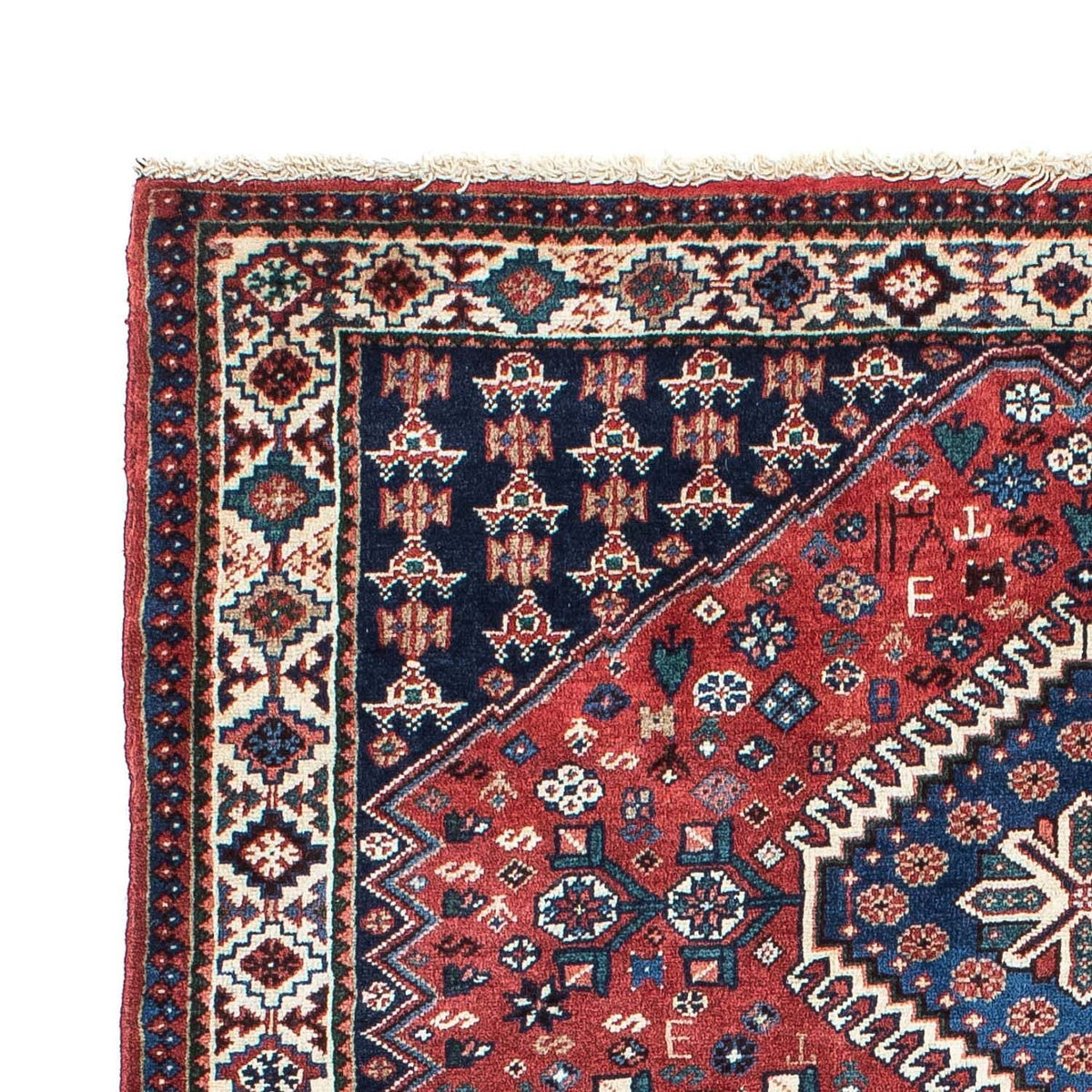 Alfombra persa - Nómada - 147 x 102 cm - rojo oscuro