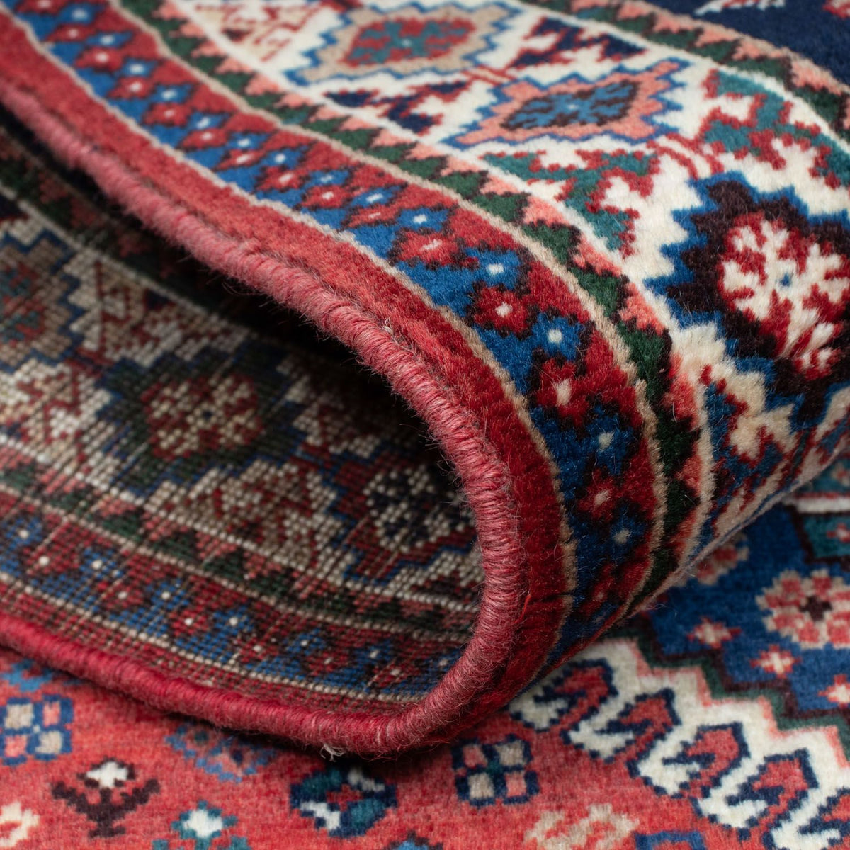 Alfombra persa - Nómada - 147 x 102 cm - rojo oscuro