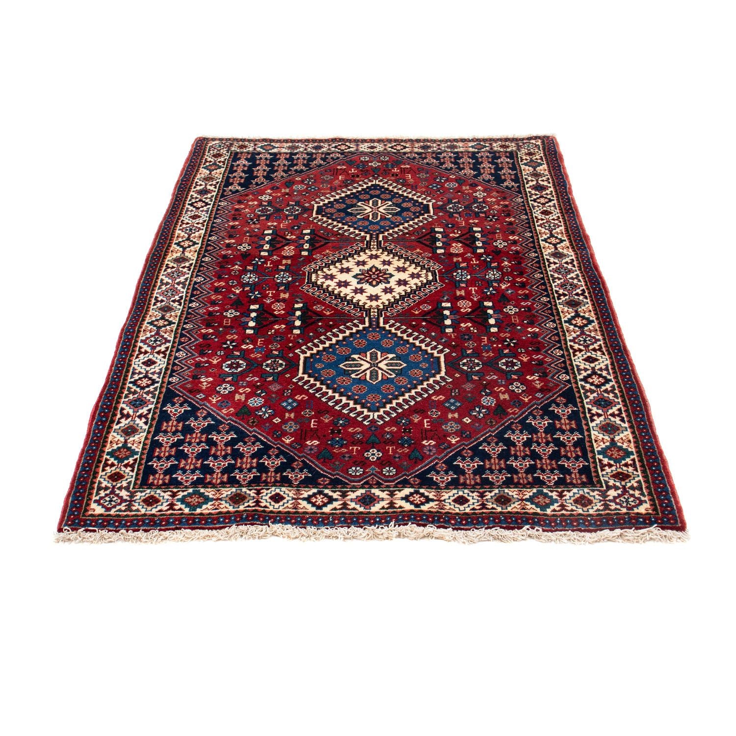 Alfombra persa - Nómada - 147 x 102 cm - rojo oscuro