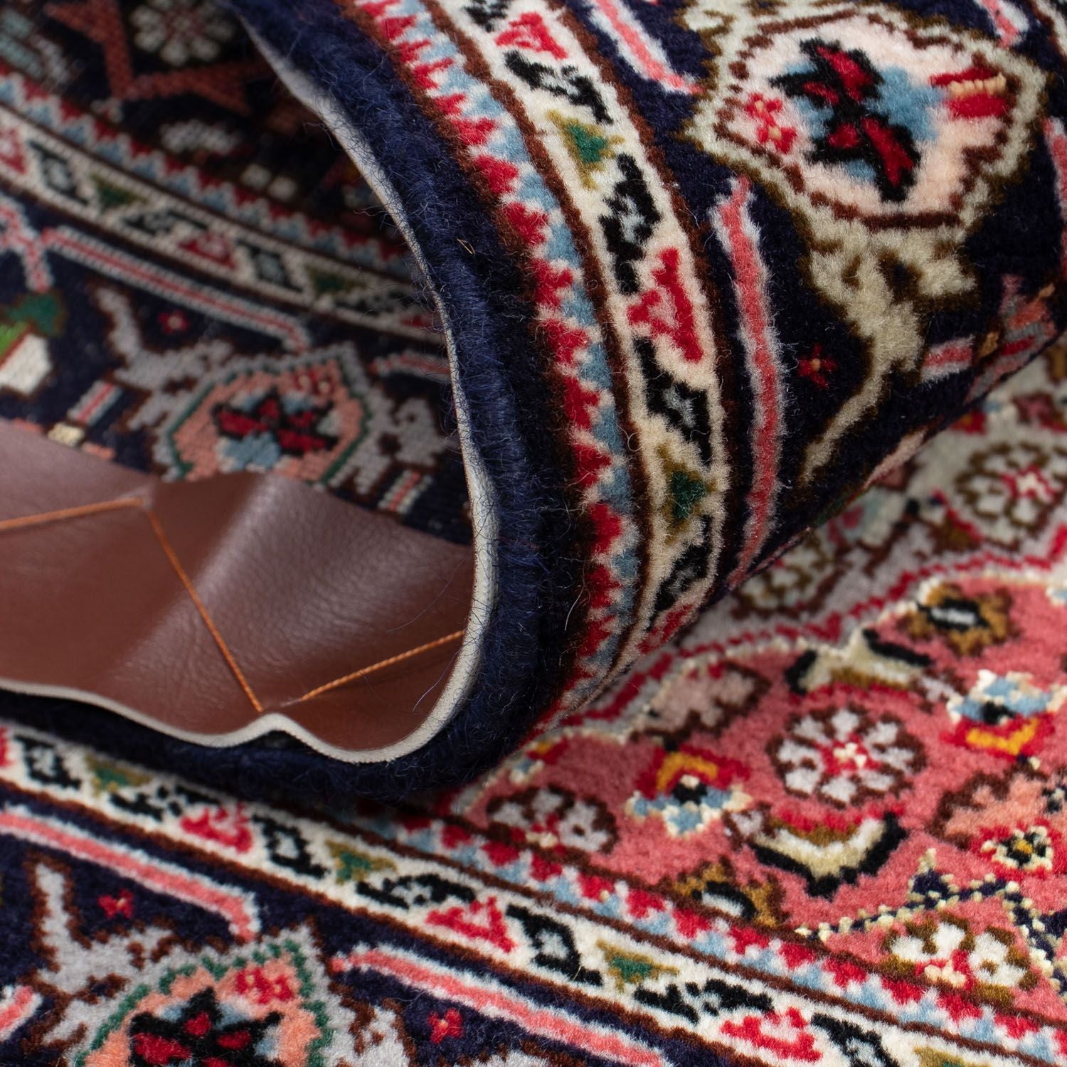 Alfombra Persa - Tabriz - Real - 90 x 63 cm - azul oscuro