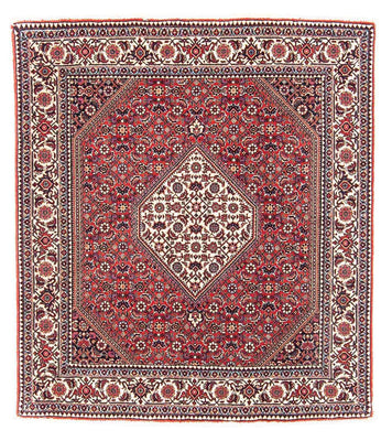 Alfombra persa - Bidjar cuadrado  - 115 x 101 cm - rojo