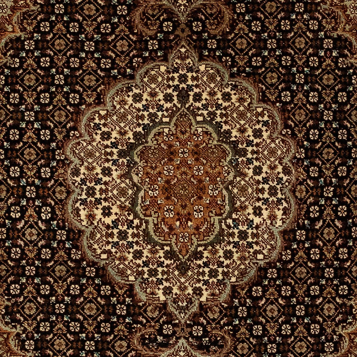 Alfombra Persa - Tabriz - Real - 114 x 83 cm - azul oscuro