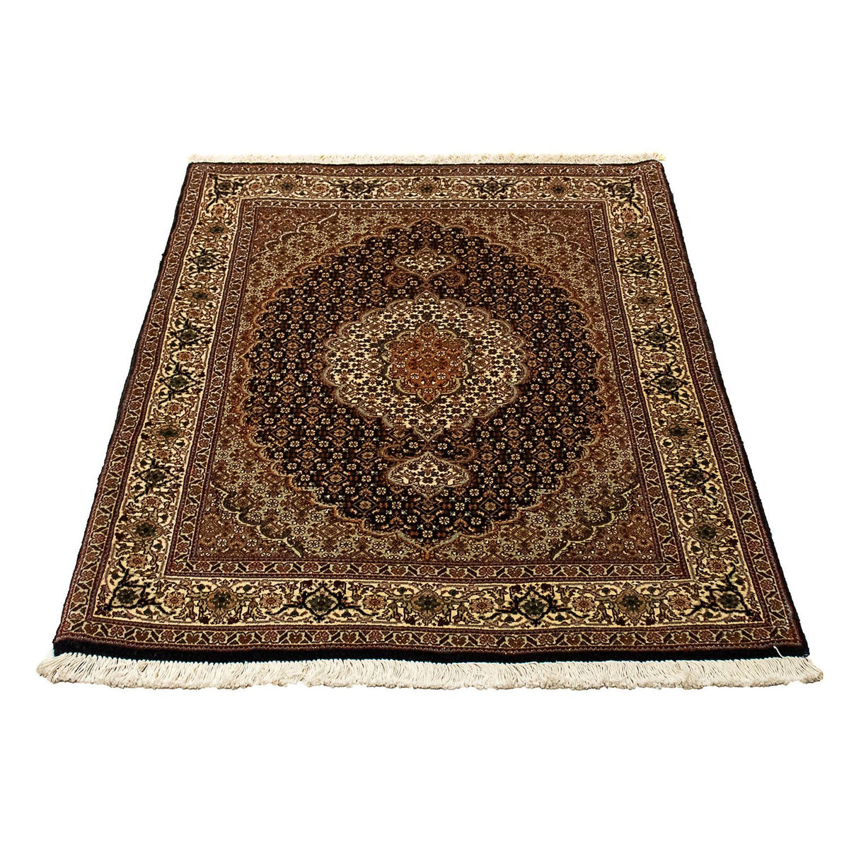 Alfombra Persa - Tabriz - Real - 114 x 83 cm - azul oscuro