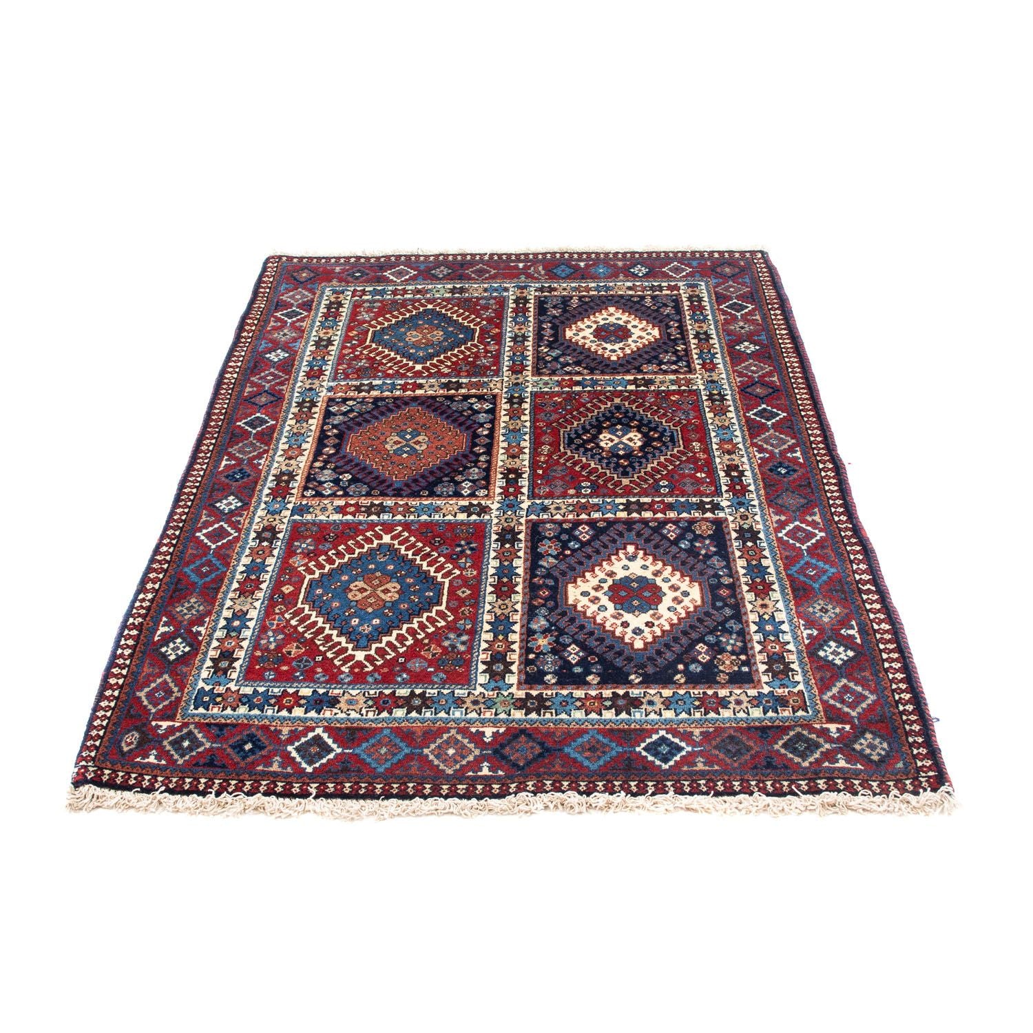 Alfombra persa - Nómada - 146 x 102 cm - rojo claro