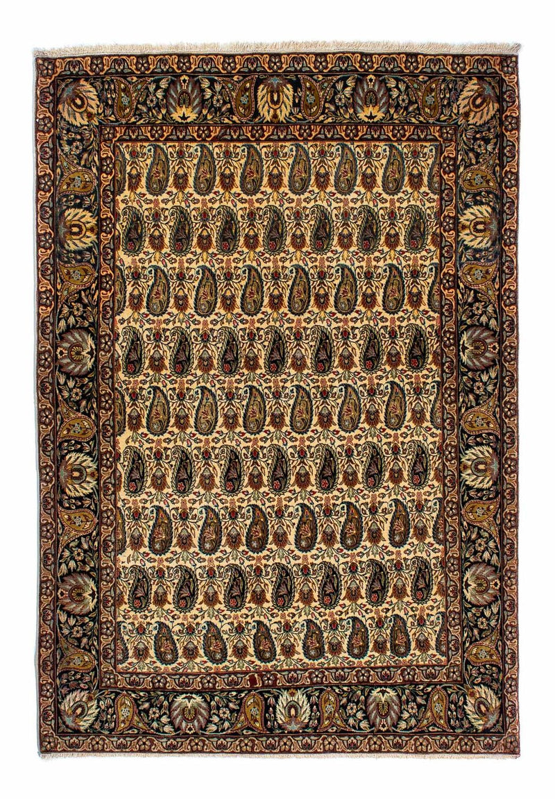Alfombra de seda - Ghom Seda - Prima - 195 x 135 cm - beige claro