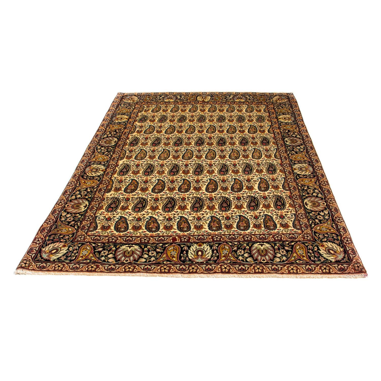 Alfombra de seda - Ghom Seda - Prima - 195 x 135 cm - beige claro