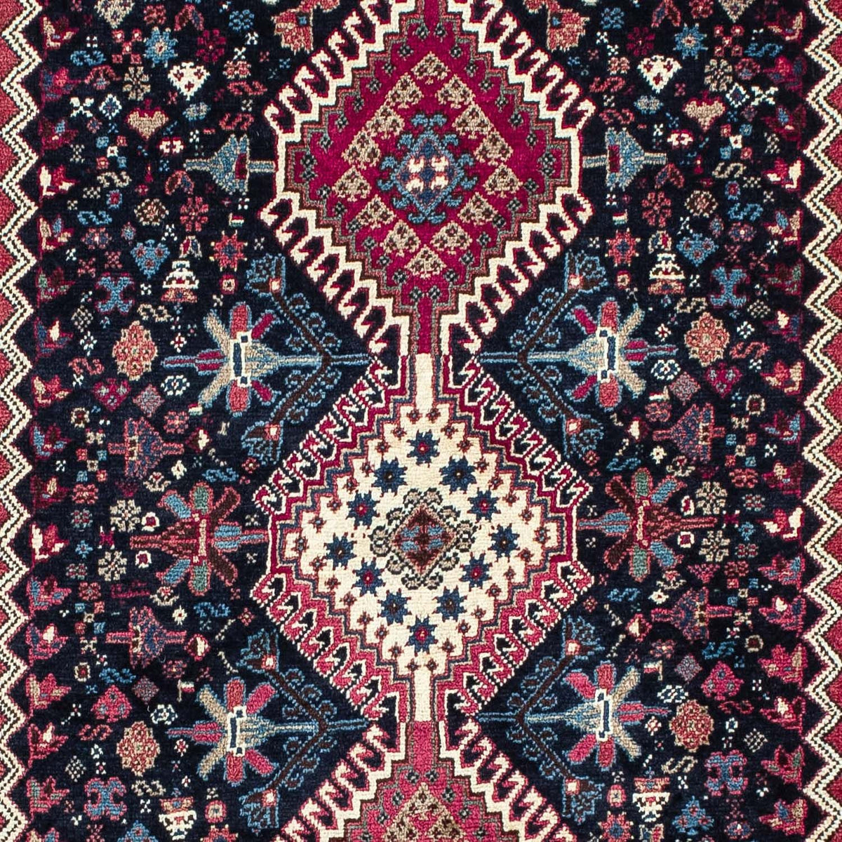 Alfombra de pasillo Alfombra persa - Nómada - 203 x 83 cm - azul oscuro