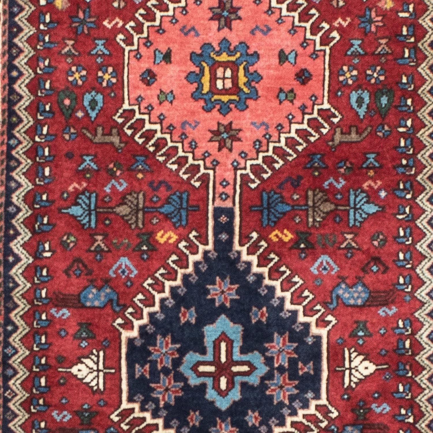 Alfombra de pasillo Alfombra persa - Nómada - 197 x 80 cm - rojo oscuro