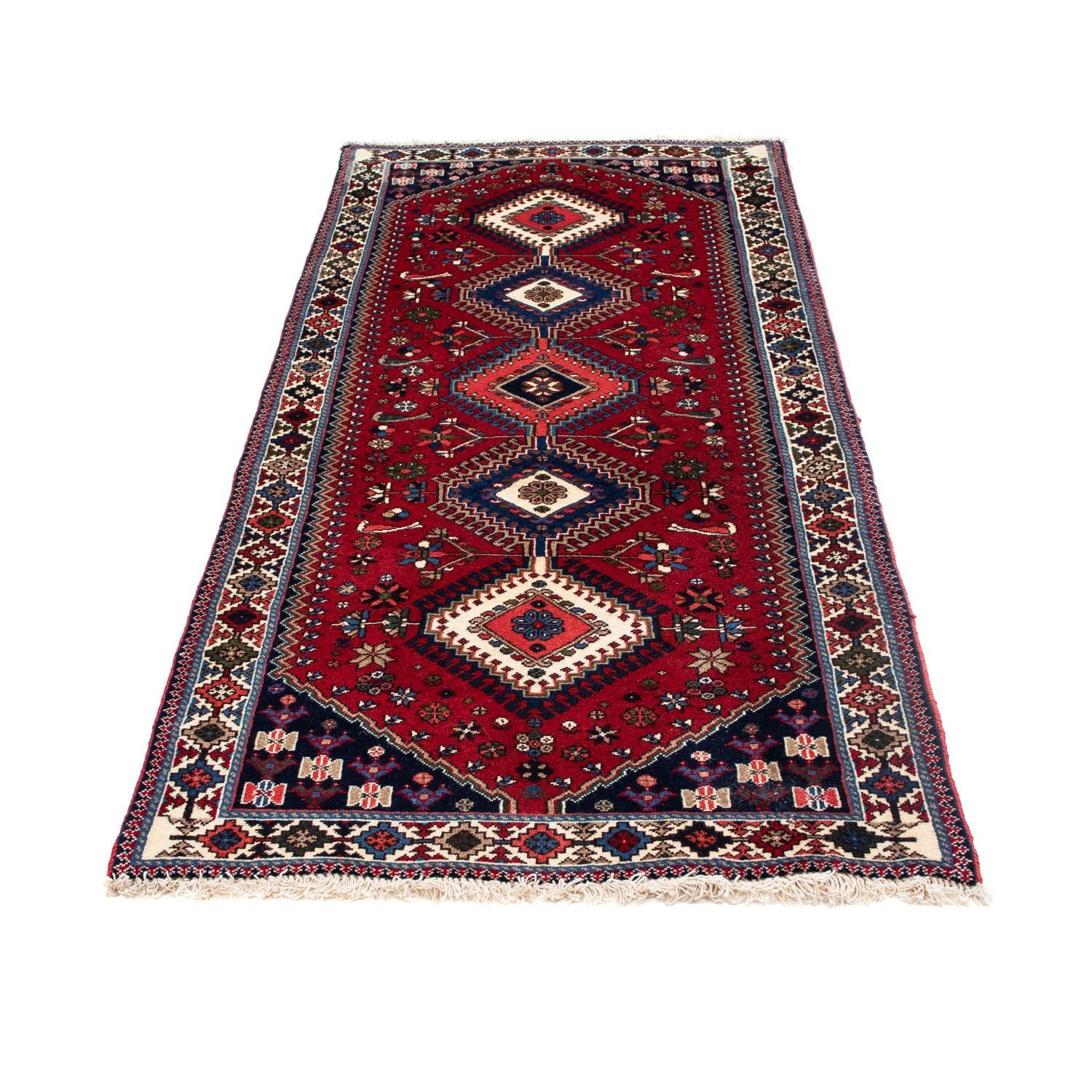 Alfombra de pasillo Alfombra persa - Nómada - 194 x 83 cm - rojo oscuro
