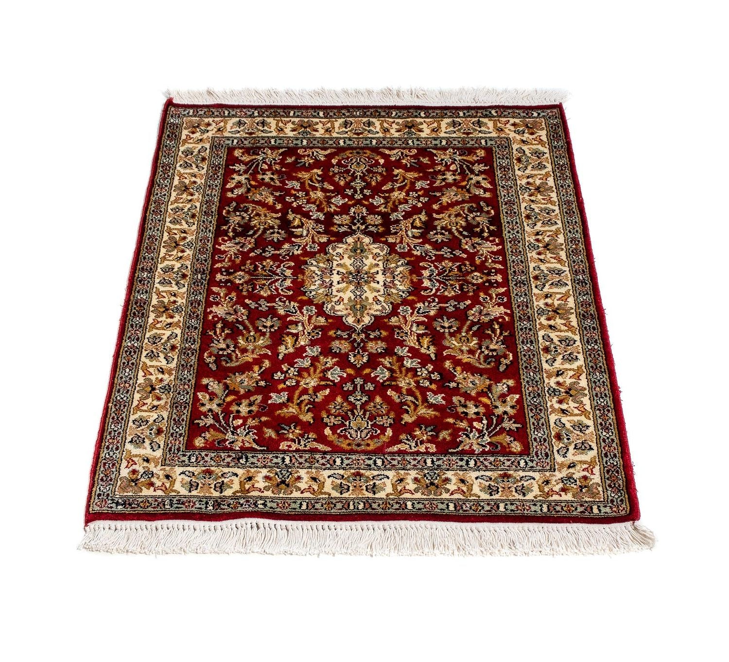 Alfombra persa - Clásica - 89 x 62 cm - rojo oscuro
