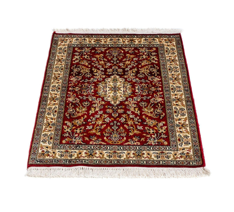 Alfombra persa - Clásica - 89 x 62 cm - rojo oscuro