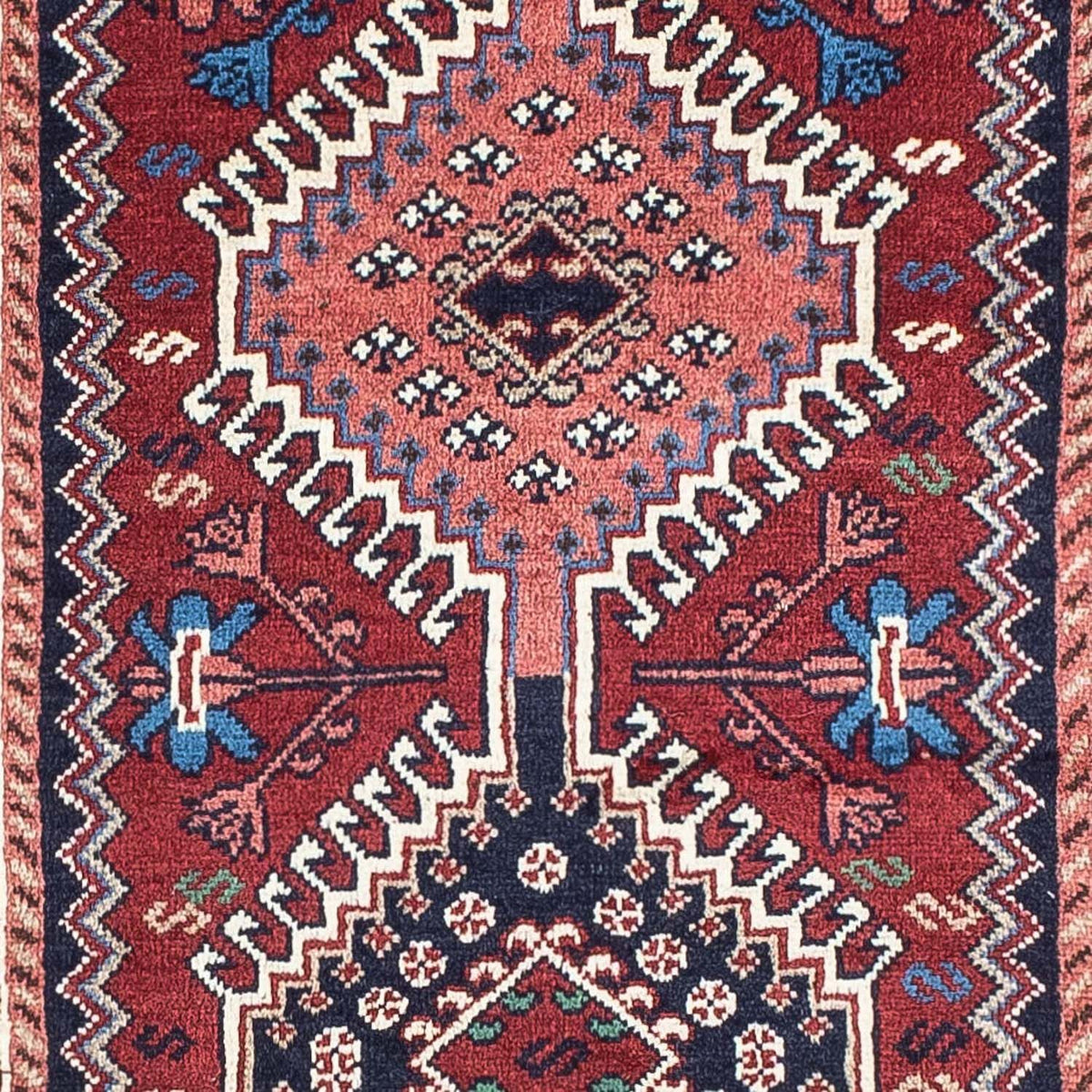 Alfombra de pasillo Alfombra persa - Nómada - 195 x 79 cm - rojo