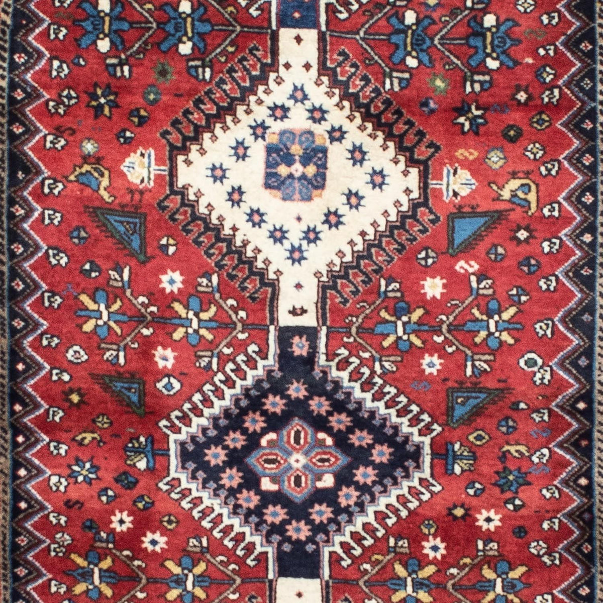 Alfombra de pasillo Alfombra persa - Nómada - 196 x 87 cm - rojo oscuro