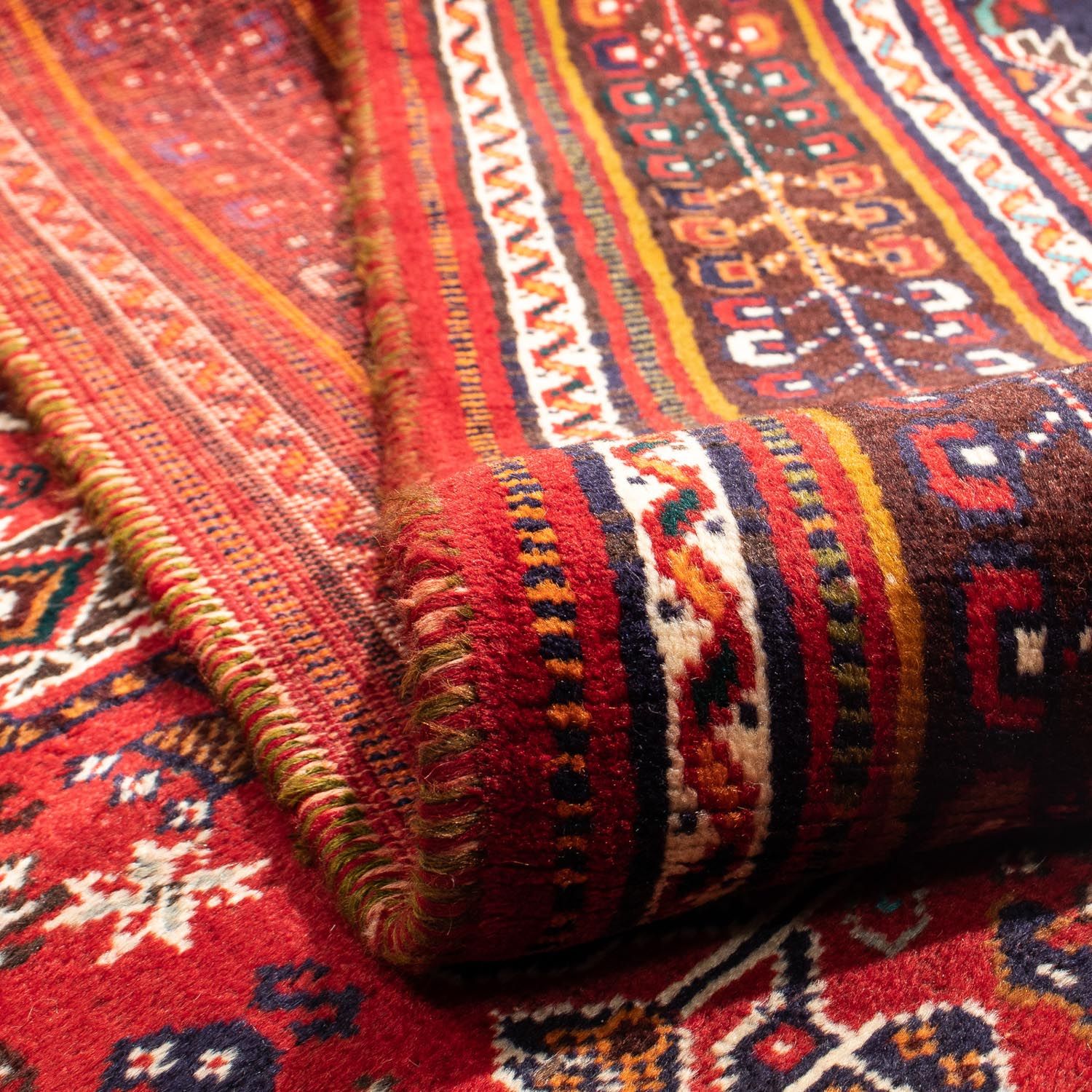 Alfombra persa - Nómada - 298 x 189 cm - rojo oscuro