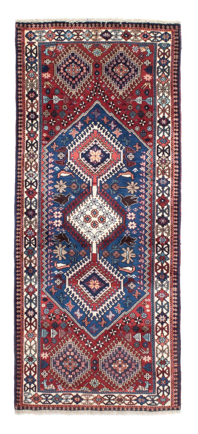 Alfombra de pasillo Alfombra persa - Nómada - 195 x 80 cm - rojo oscuro