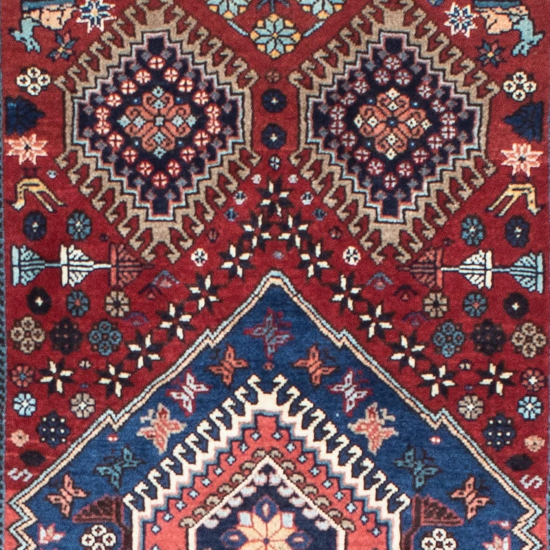 Alfombra de pasillo Alfombra persa - Nómada - 195 x 80 cm - rojo oscuro