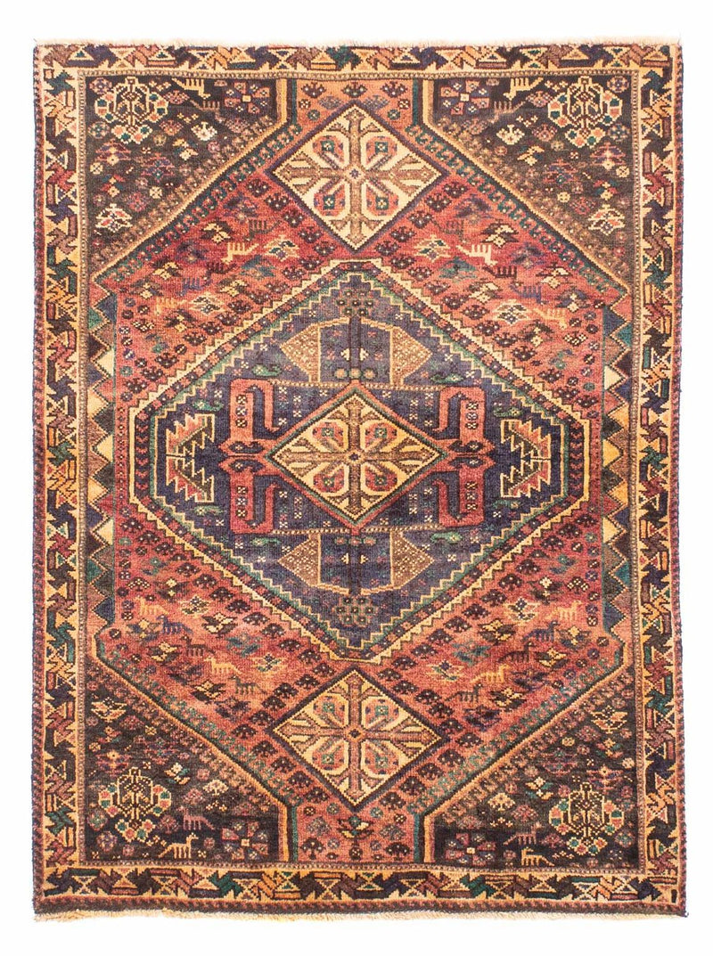 Alfombra persa - Nómada - 155 x 113 cm - rojo claro