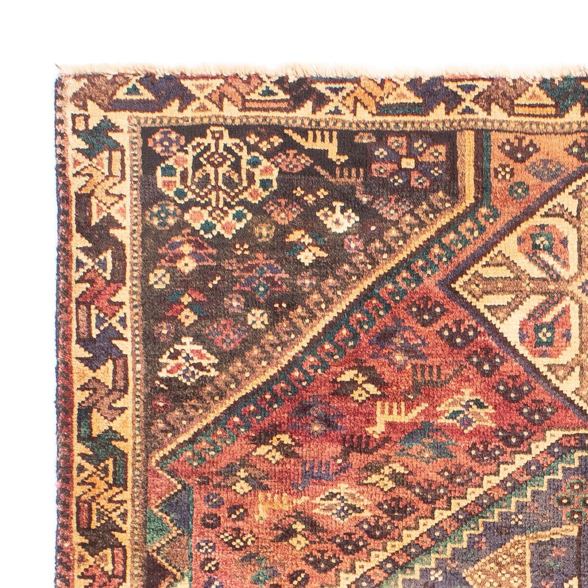 Alfombra persa - Nómada - 155 x 113 cm - rojo claro