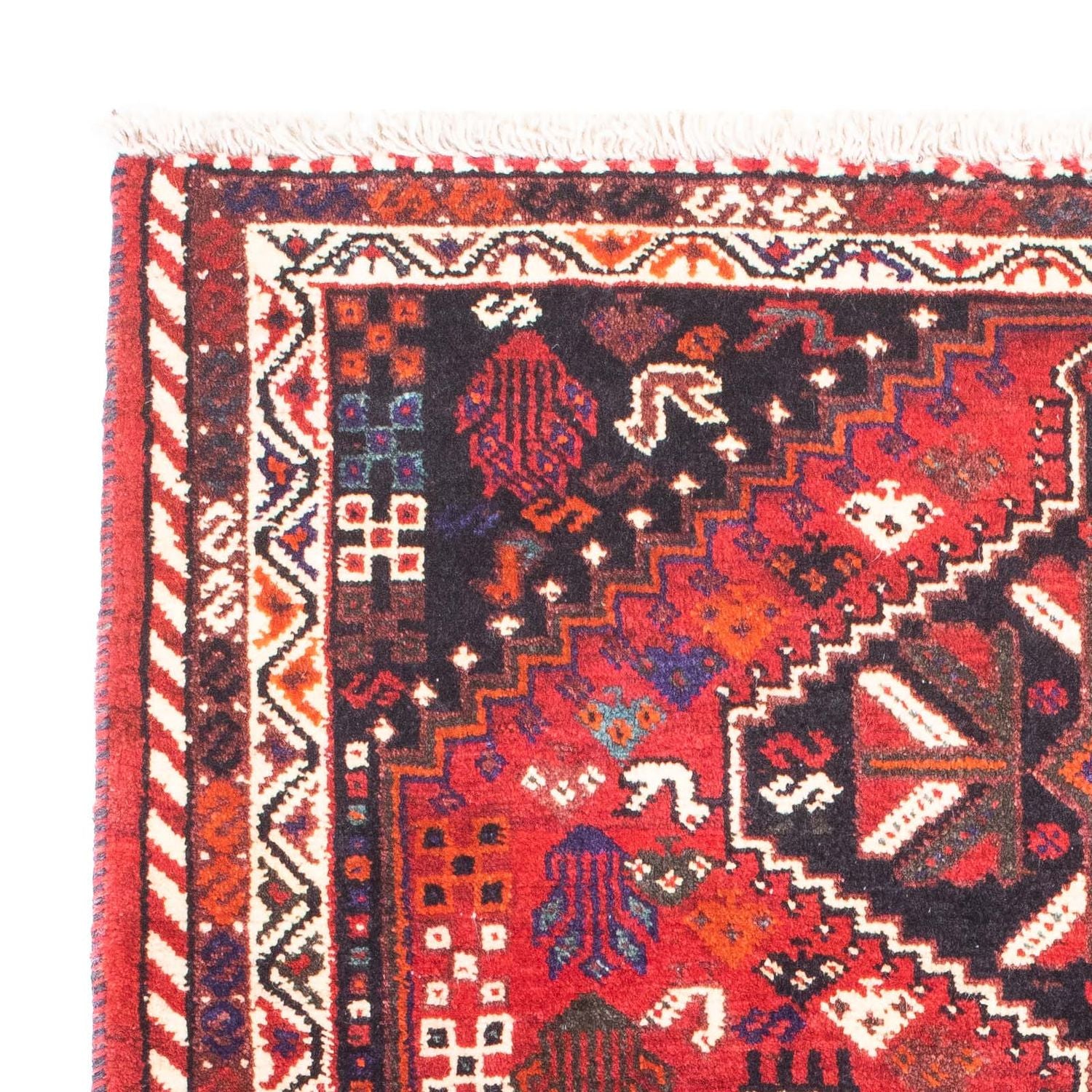 Alfombra persa - Nómada - 153 x 120 cm - rojo oscuro