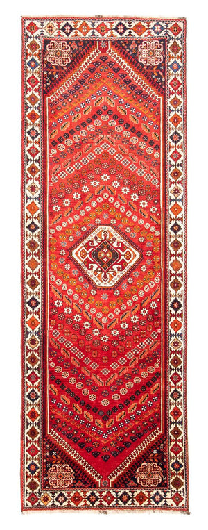 Alfombra de pasillo Alfombra persa - Nómada - 301 x 104 cm - rojo oscuro