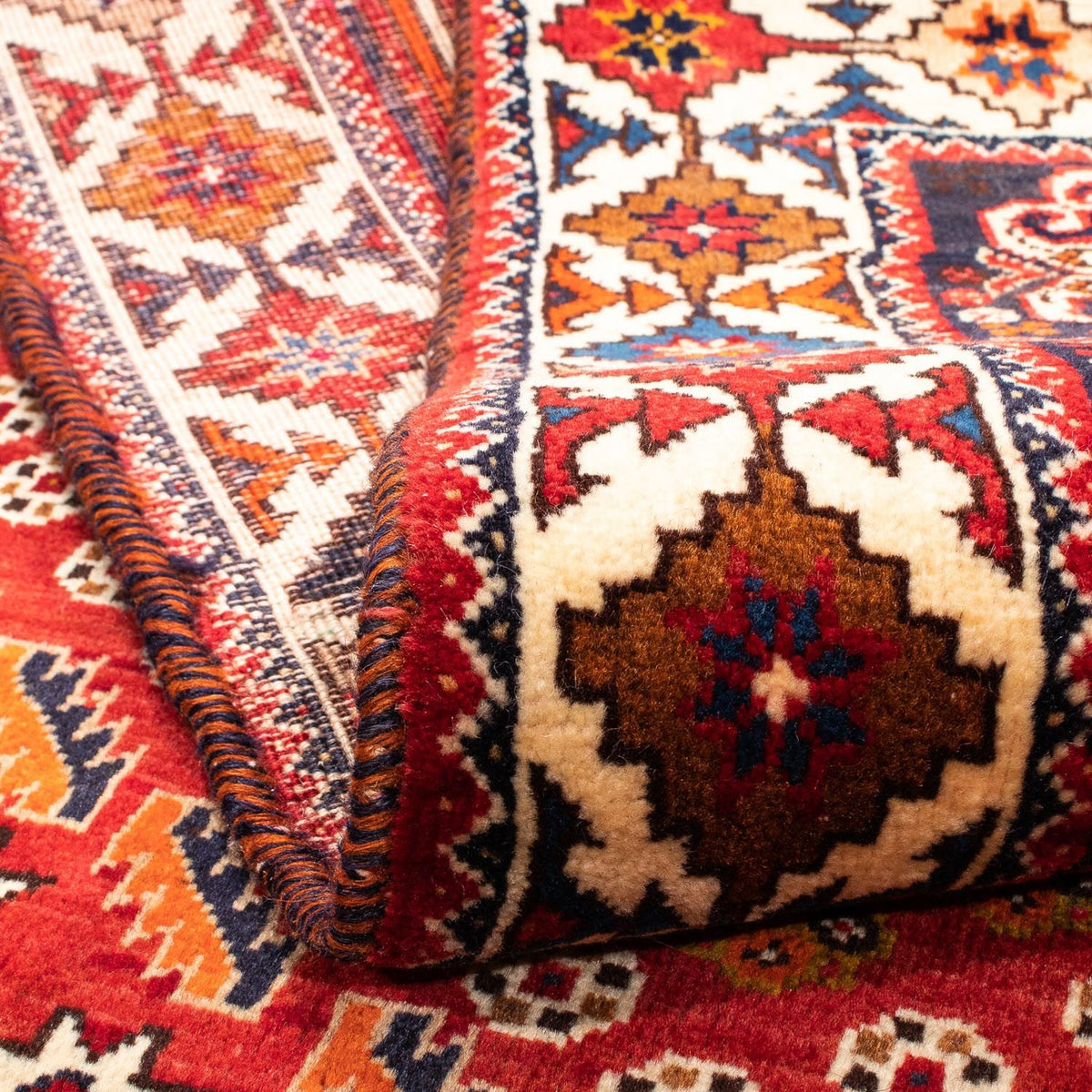 Alfombra de pasillo Alfombra persa - Nómada - 301 x 104 cm - rojo oscuro