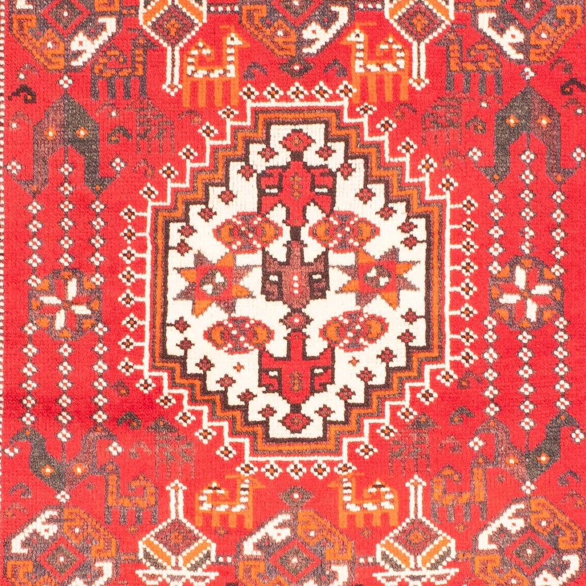 Alfombra persa - Nómada - 159 x 110 cm - rojo