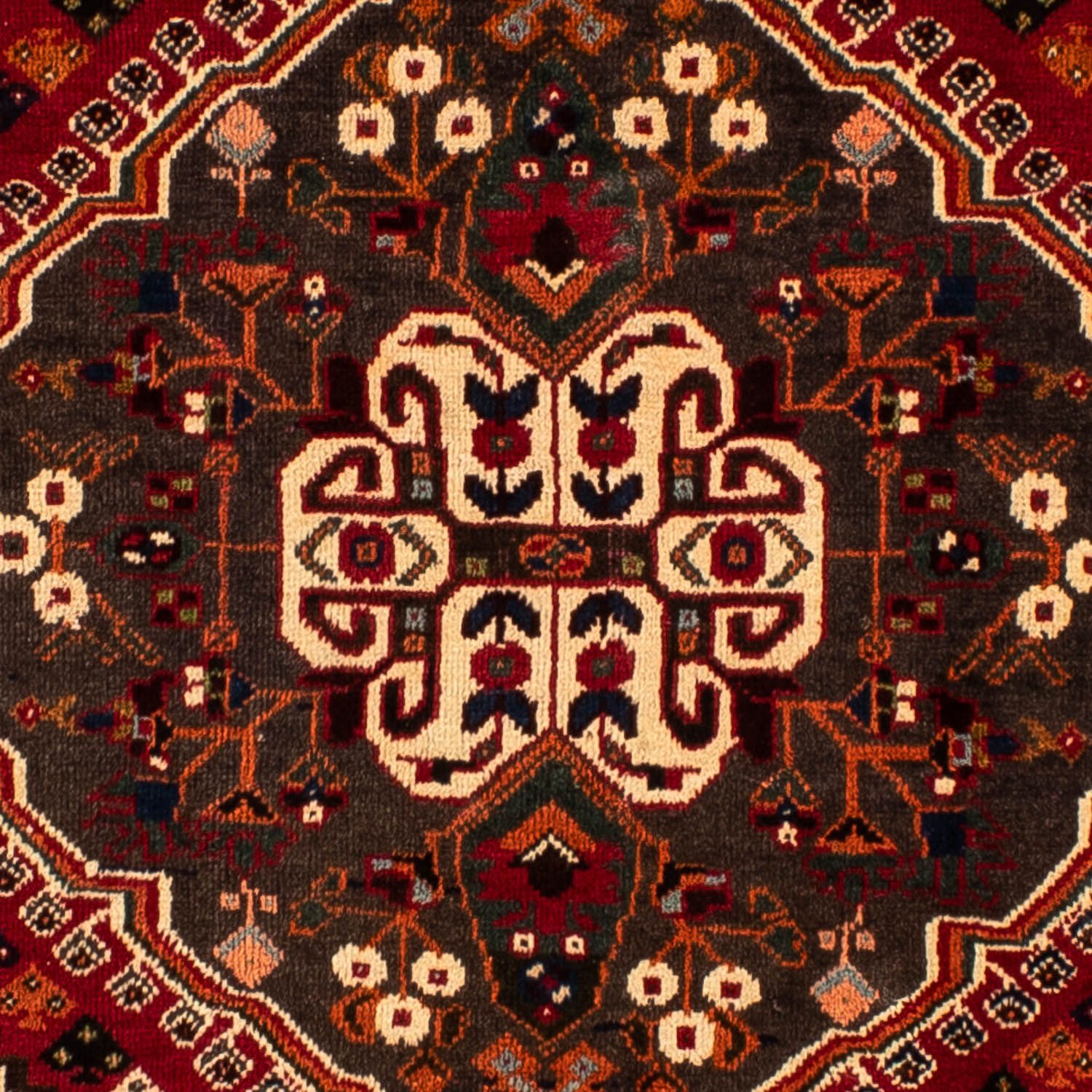 Alfombra persa - Nómada - 293 x 211 cm - rojo oscuro
